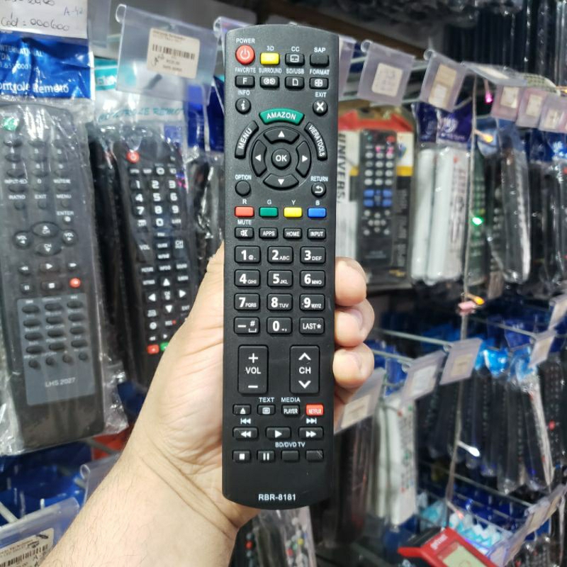 Controle TV Panasonic Smart 3D e Netflix RBR-8181 Amazon Netflix 3D MAX8181 Sky8084 FBG8084