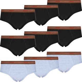 Kit 9 Cuecas Lupo Original Slip Masculino Algodão Adulto Tamanho Normal ou Plus Size