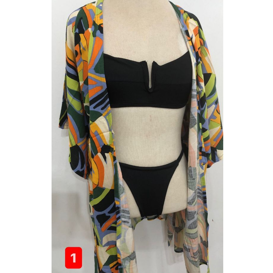 kimono feminino camisa saída de praia curta estampadas