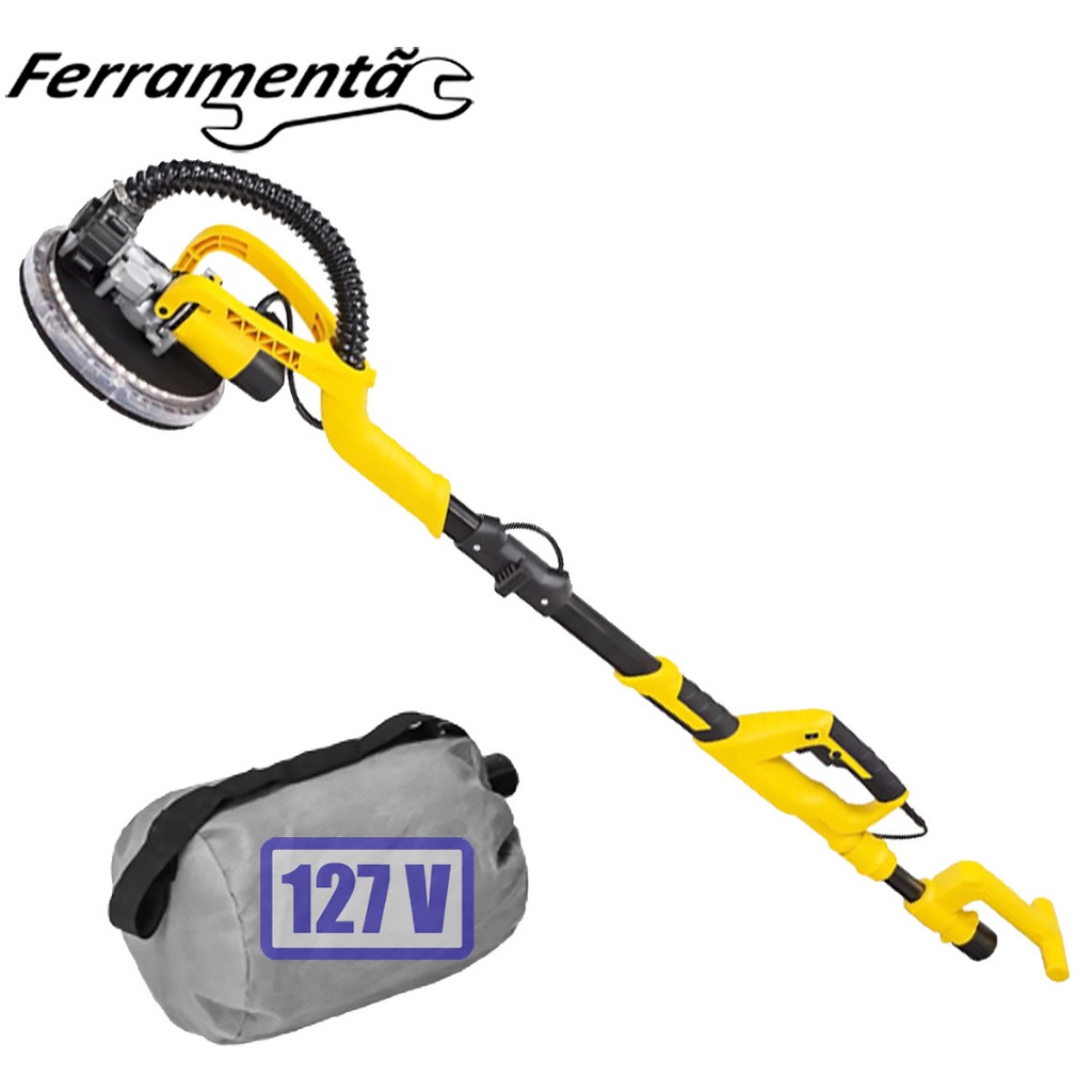 Lixadeira Parede Teto C/ Led Wbr Wagner 750w 127 V Aspiração