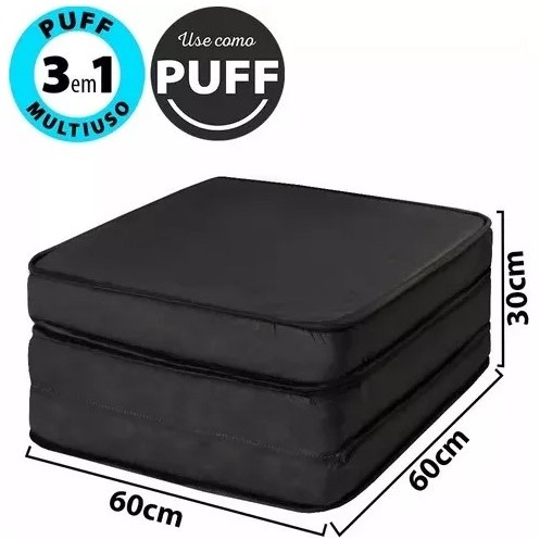 Puff Colchonete Dobrável / Sofá 3 em 1 Solteiro em Oferta na Shopee