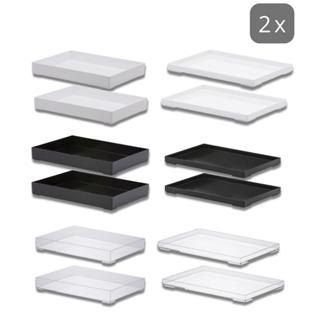 Kit 2 Bandeja Paramount acrílica alta ou baixa decorativa para servir café bebidas comida salgadinhos doces porta copos acessórios bijuteria jóias para bar quarto banheiro decorar penteadeira lavabo festas ceia