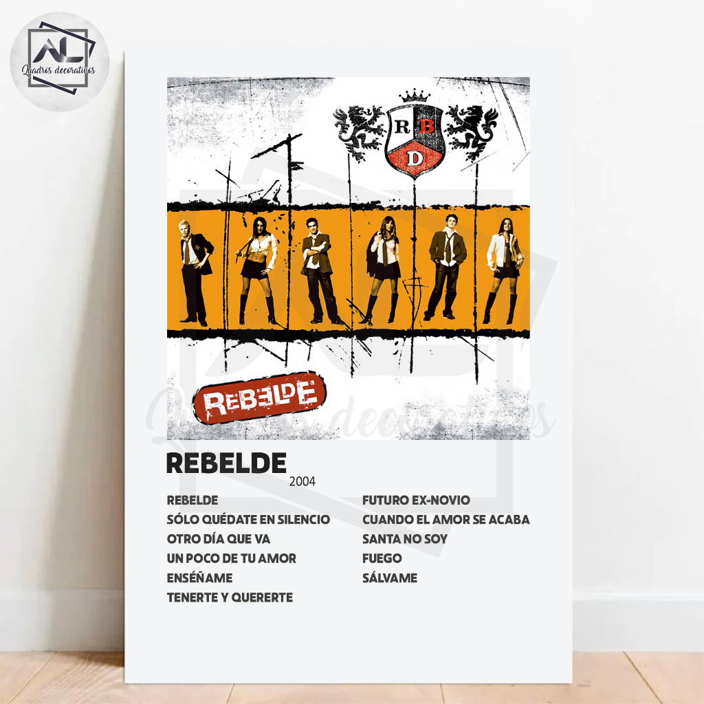 Plaquinha Quadro Decorativo Personalizado Álbuns RBD Rebelde Soy Rebelde Tour 20x30