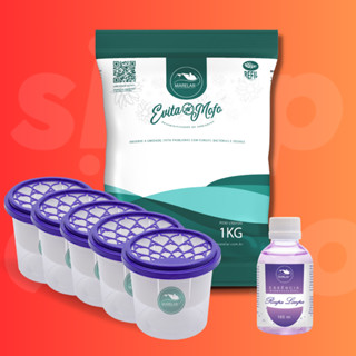 Cloreto De Cálcio Antimofo - 1kg + 5 Potes + Essência