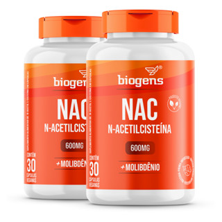 Kit 2x Nac 600mg + Molibdênio 30 Caps Veganas, Biogens