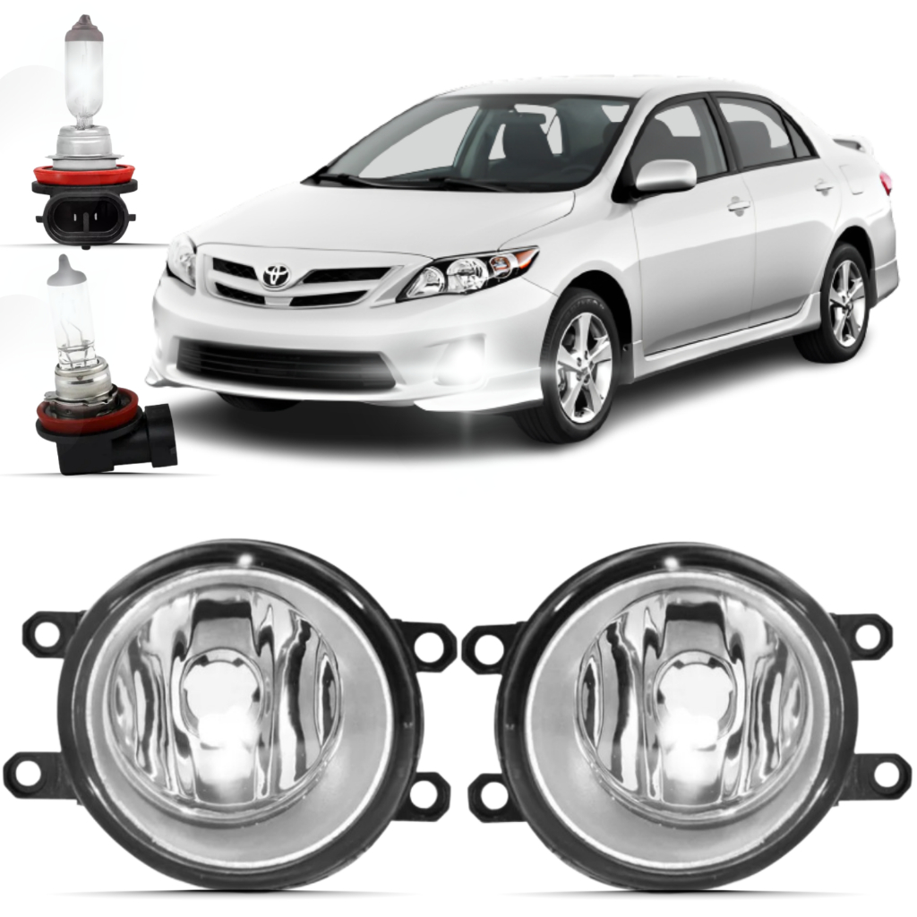 Par Farol Milha Corolla 2009 2010 2011 2012 2013 2014 + Lâmpada
