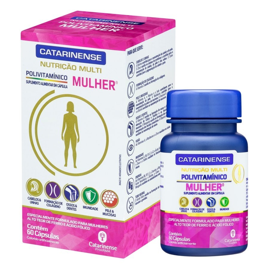 Polivitamínico Mulher - 60 Cápsulas - Catarinense