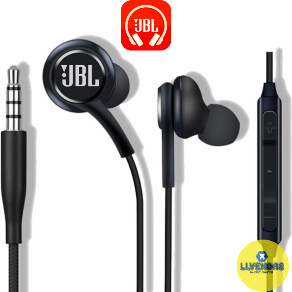 Fone De Ouvido jbl, com microfone e fio alta qualidade Graves Fortes