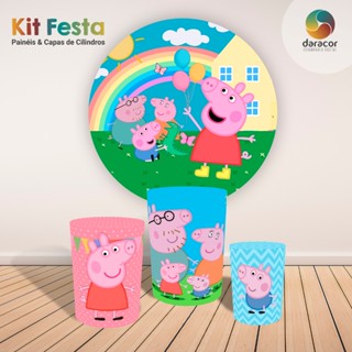 Kit Festa Peppa Pig com Painel 1,50x1,50