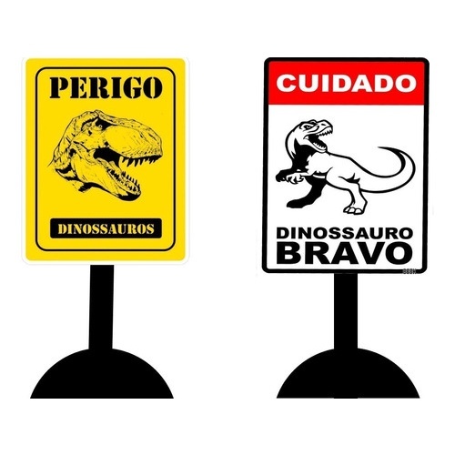 Dinossauros Placas- Kit 10 Display De Mesa De 20cm