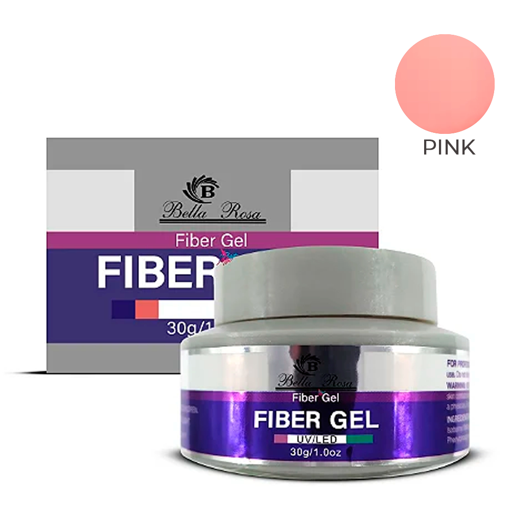 Gel Para Unhas Bella Rosa 15g – Fiber Gel Uv Led – Cor Pink