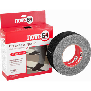 Fita antiderrapante 15 metros x 50mm , Transparente - Ajuda na prevenção de acidentes em pisos lisos e escorregadios