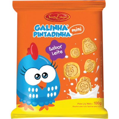 kit 10 pacotes de biscoito doce Mini Leite pacote 100g - Santa Edwiges/Galinha Pintadinha em Oferta na Shopee
