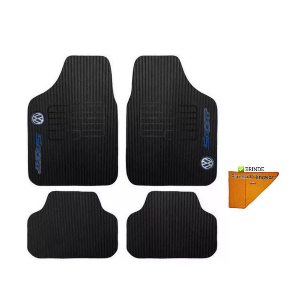 Tapete automotivo borracha 4 peças carro Volkswagen SANTANA