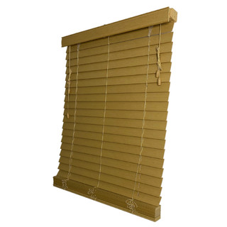 Persiana Horizontal Pvc 50mm Bege 80 (L) X 160 (A) cm C/ Bandô 0,80 x 1,60 m Tipo Madeira Luxo