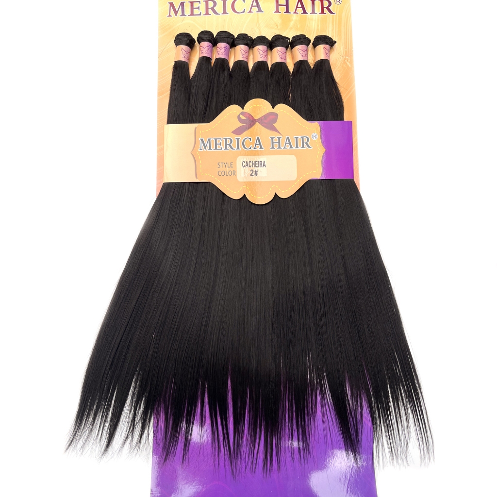Cabelo 100% orgânico Liso - Merica Hair - Cacheira - 1pct/280grs