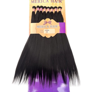 Cabelo 100% orgânico Liso - Merica Hair - Cacheira - 1pct/280grs em Oferta na Shopee