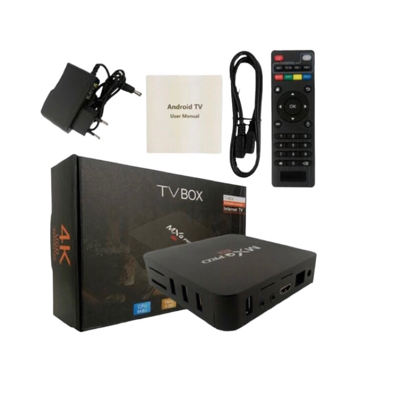 SMART TV BOX 4K TV 64GB MEMÓRIA RAM 512GB ARMAZENAMENTO CONTROLE CABO HDMI ANDROID 11.1