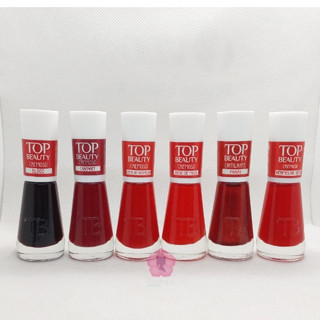 Kit Com 6 Esmaltes Vermelho Top Beauty