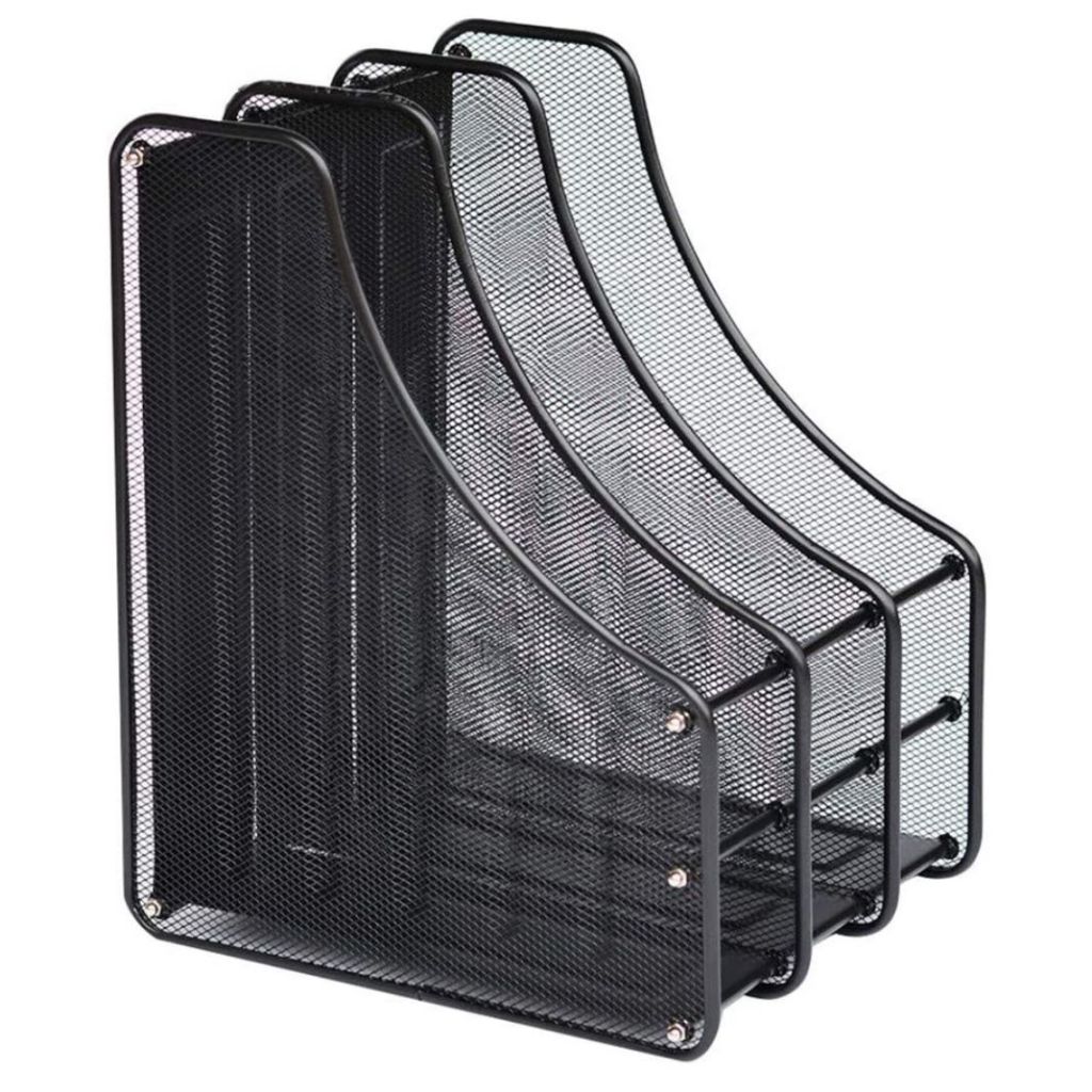 Porta Revista Organizador De Documentos 3 Divisórias Metal Envio Imediato