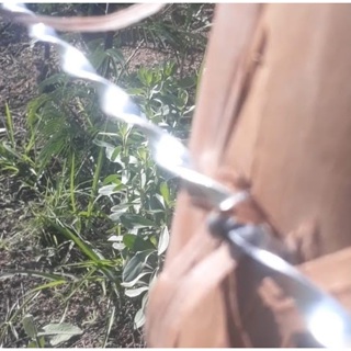 ARAME  DE CERCA - ESPIRAL GUERREIRO -  GALVANIZADO - um rolo com 100 metros em Oferta na Shopee