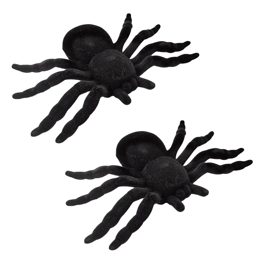 Kit com 2 Aranhas de Plástico com Veludo