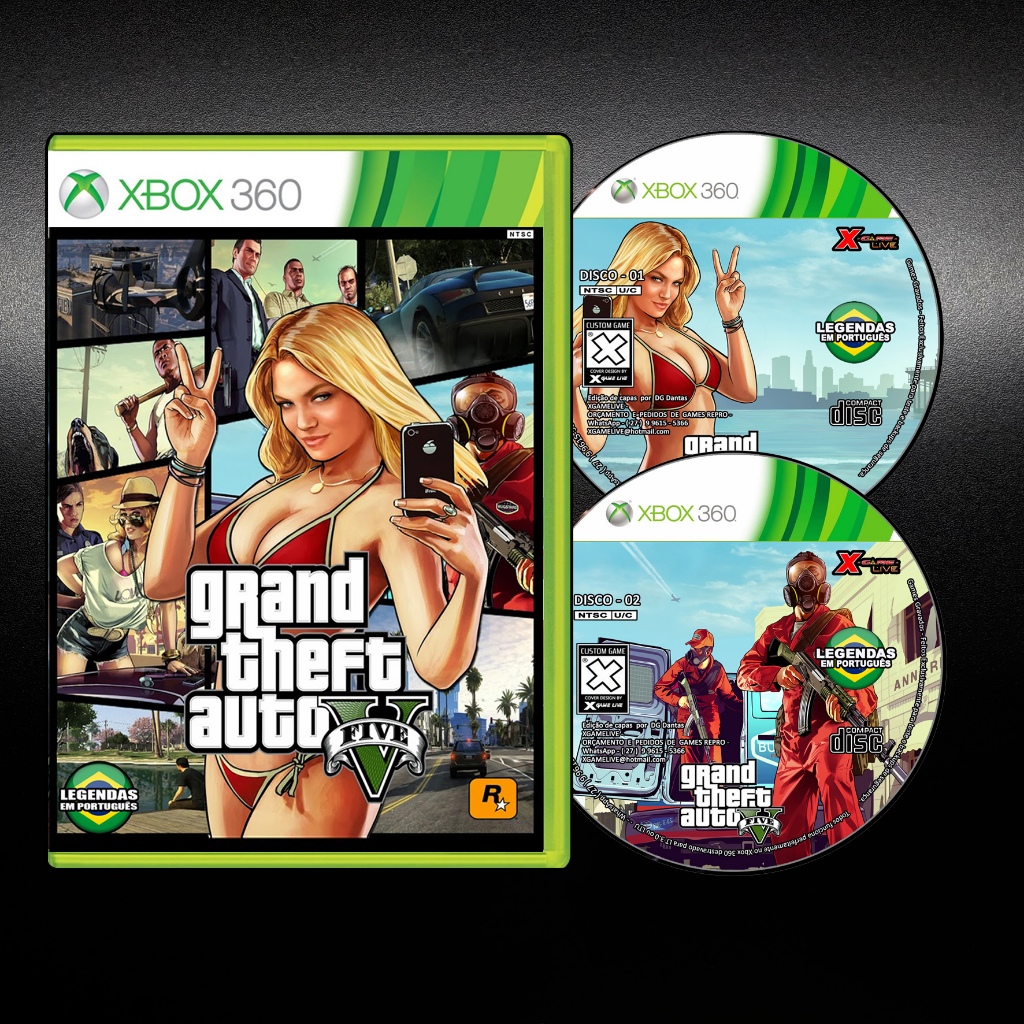 GTA 5 - Português - Repro XBOX 360 Lt 3.0 Ltu DVD Patch