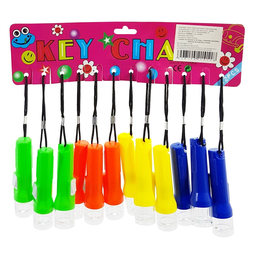 KIT C/12 Mini Lanterna Led Tática Portátil Para Uso Ao Ar Livre Trilha Camping Lazer