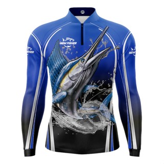 Camisa Camiseta Blusa de Pesca New Fisher Marlin - com proteção UV