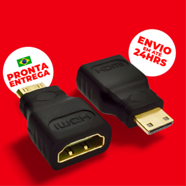 Adaptador Mini Hdmi Macho Para Hdmi Fêmea Notebook Filmadoras Câmera