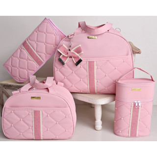 Kit Bolsas de Bebê Maternidade Pérolas