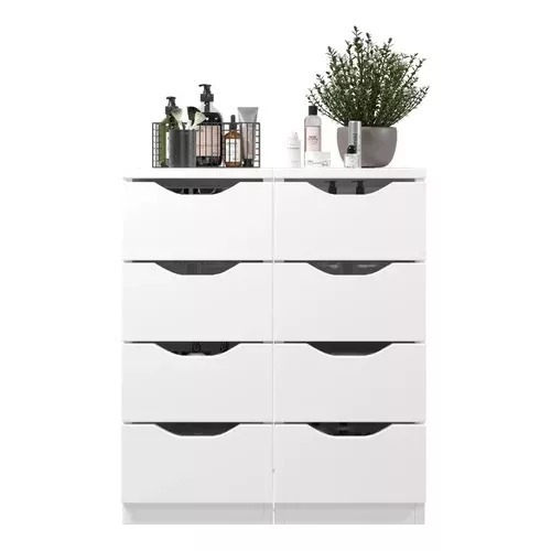 Kit 2 Unidades Gaveteiro Comoda MDP 100% Escritório Móveis Alta Qualidade 4 Gavetas Quarto, Salas Comerciais