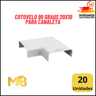 20 Acabamentos de Canaleta Cotovelo 90 Graus Branca 20x10 - Tramontina em Oferta na Shopee