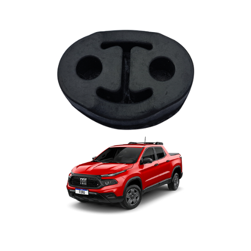 Coxim Borracha Escapamento Fiat Toro Jeep Compass Renegade - Intermediário
