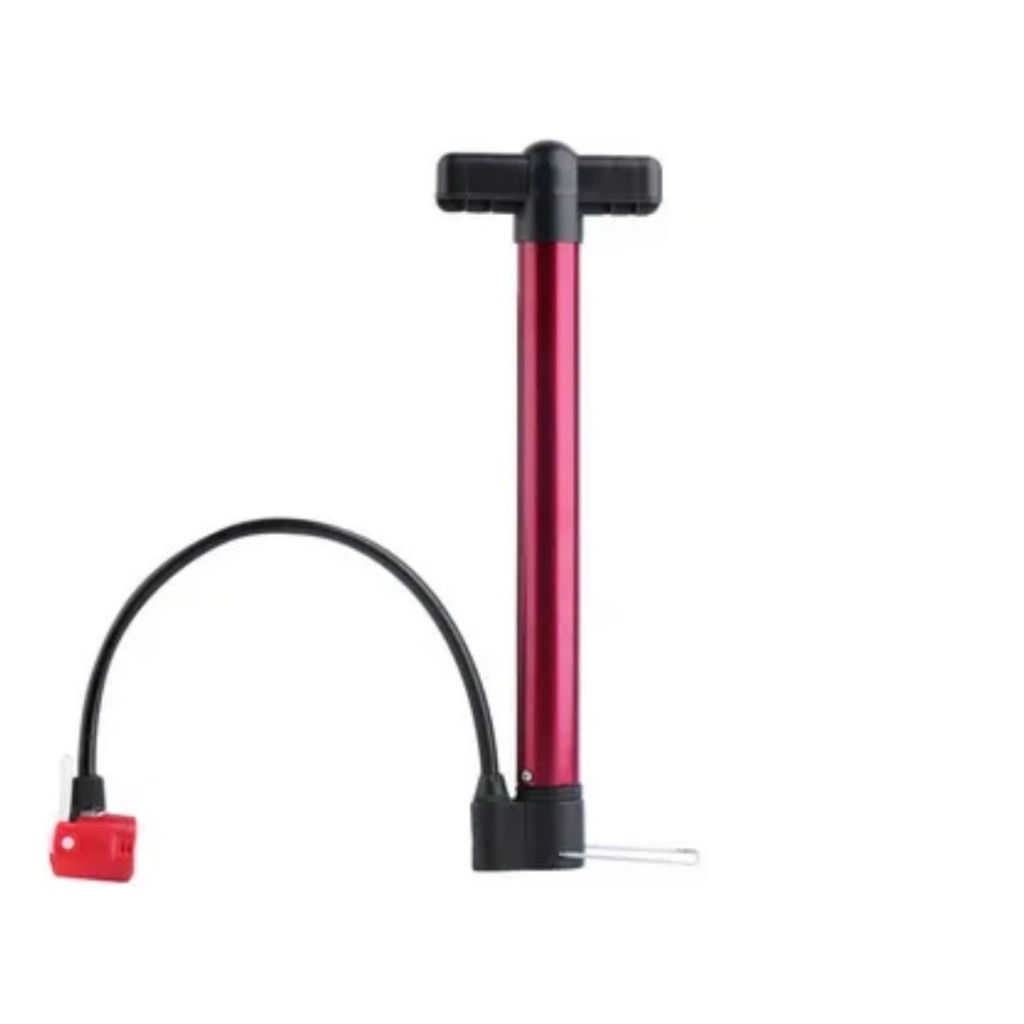 Bomba de ar vertical pneu  2 entradas de bico com suporte para os pés manual - 30 cm