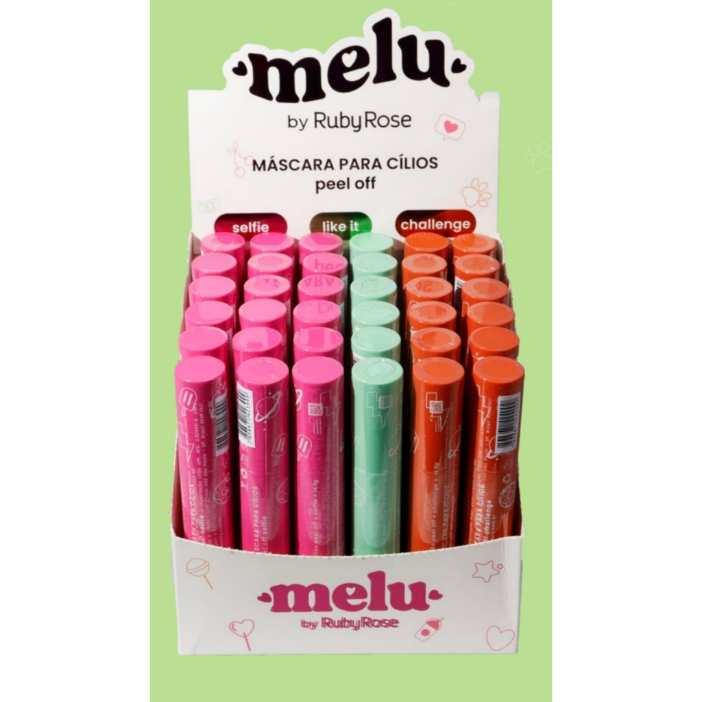 Máscara Para Cílios Rímel Peel Off Alta Fixação Melu By Ruby Rose RR-5151