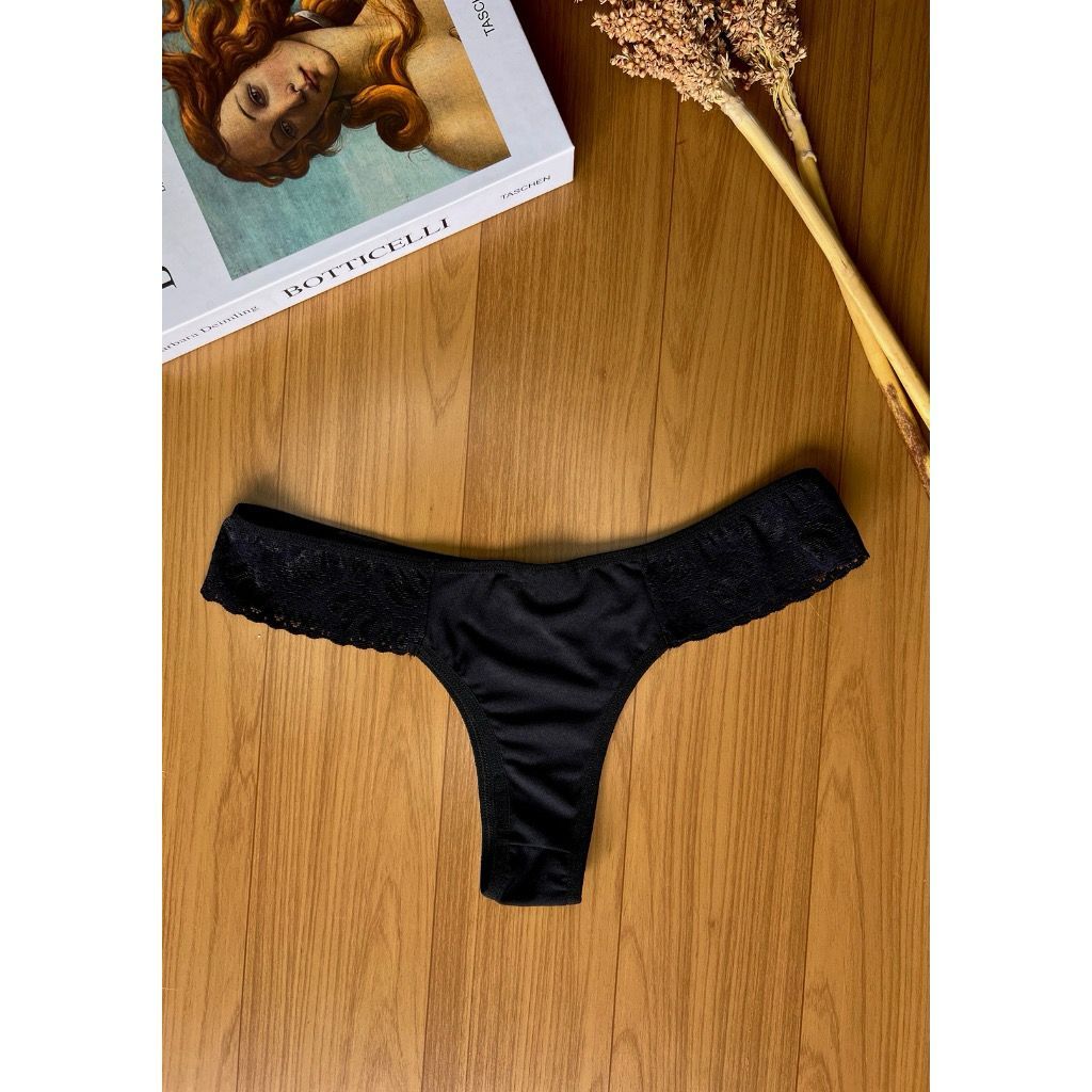 Kit 5 Calcinhas Lateral De Renda Fio Dental Lingerie Sexy