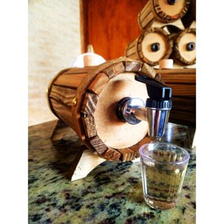 Pingometro Barril 1 Litro De Madeira Artesanato em Oferta na Shopee