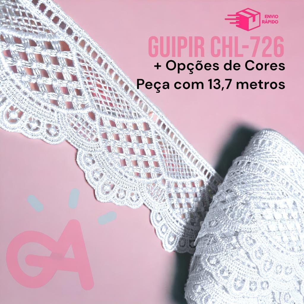 Renda Guipir CHL-726 - Tecido - 5,8cm - Peça com 13,7 metros