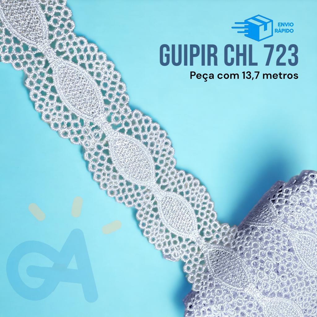 Renda Guipir CHL-723 - Tecido - 4cm - Peça com 13,7 metros