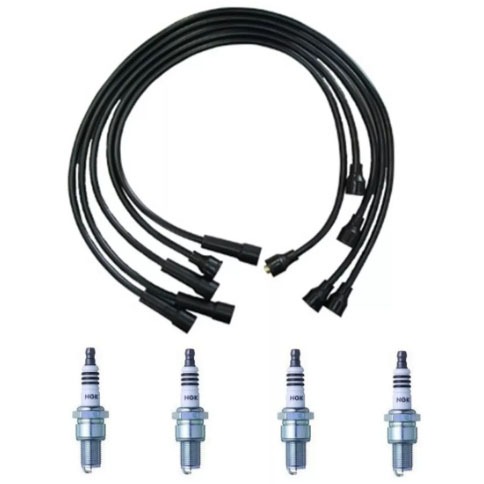 Kit Jogo Cabos Velas Ford 4cc Ohc 2.3 Jeep Willys CJ5 Rural F75 Maverick F-100