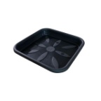 Kit com 10 Prato De Vaso Quadrado Preto De Resistente 23,5Cm em Oferta na Shopee