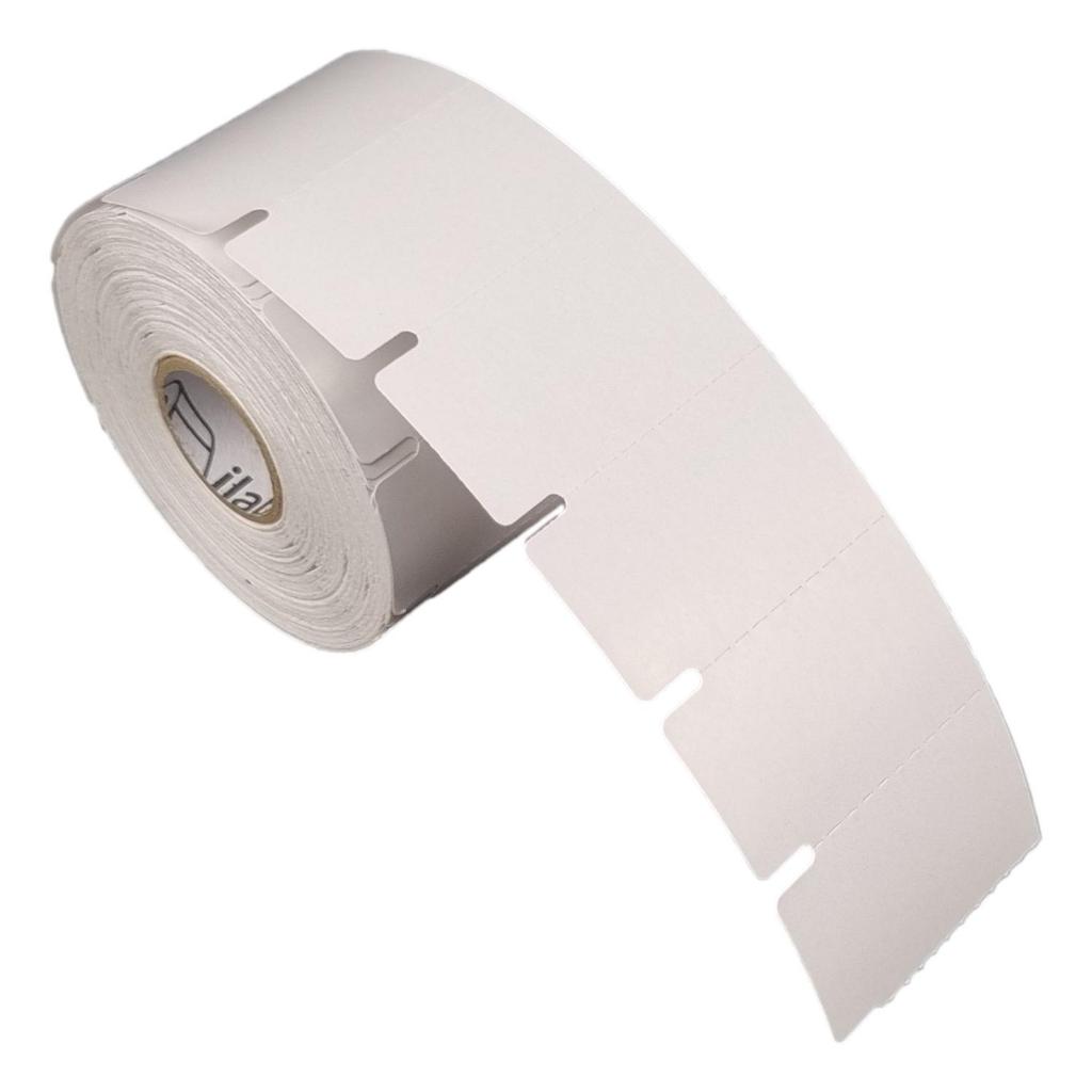 Etiqueta Gôndola 50x30mm 5x3cm Couche cartão Gap lateral p/ Zebra Argox Elgin - Rolo c/ 1000 (30m)