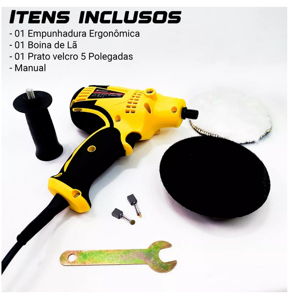 Detalhes do Politriz Angular Lixadeira de Mão Polidor Pequeno 700w Nakasaki multifunções 5 polegadas Promoção