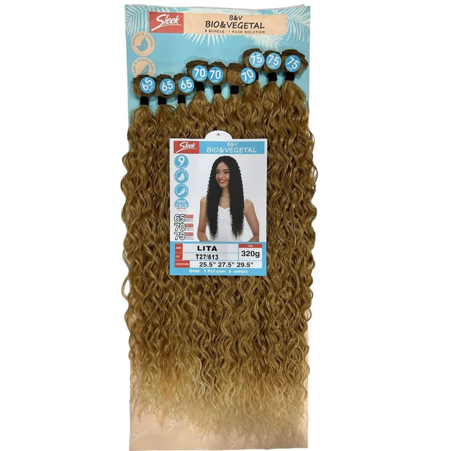 Cabelo Cacheado Oganico de bio fibra SLEEK - LITA  320G