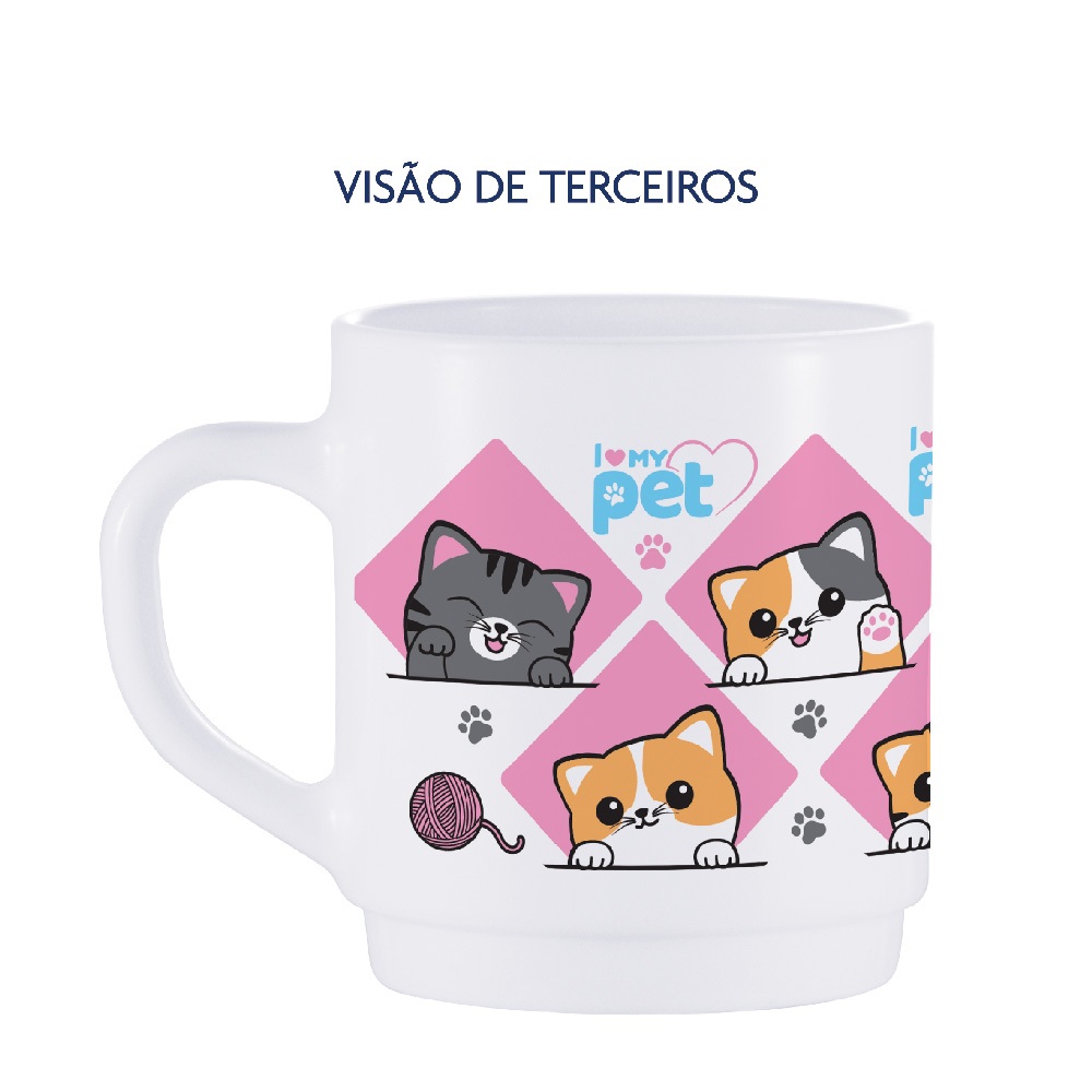 Caneca de Vidro Opaline Com Frases Mug My Cat ou My Dog 310ml - Ruvolo - Home & Living