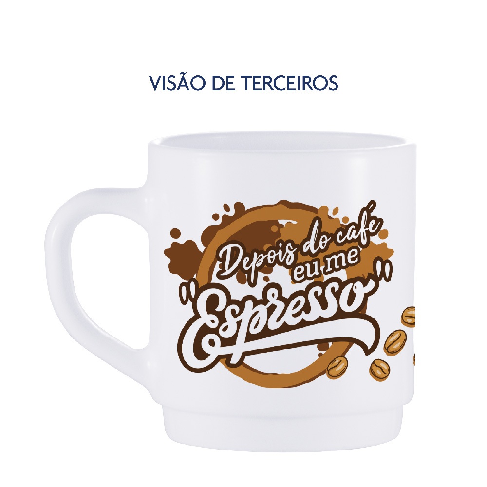 Caneca com Frases MUG Coffee Espresso 310ml - Home & Living