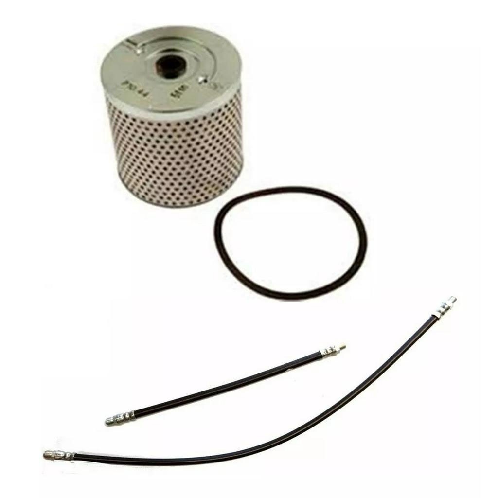 Kit Filtro Óleo Motor e Flexíveis Óleo 6cc Jeep Willys Cj5 Rural F75 1958-1974