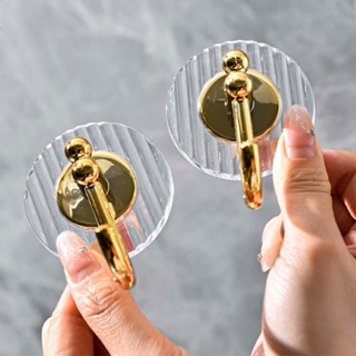 Gancho Adesivo de Parede, Acrilico, Cromado Cleann na cor Prata e Dourado, Elegante em Oferta na Shopee