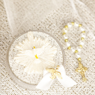 Lembrancinhas de batismo para montar 10 latinha + 10 mini terço + 10 tela +10 aplique BATISMO ETCo em Oferta na Shopee